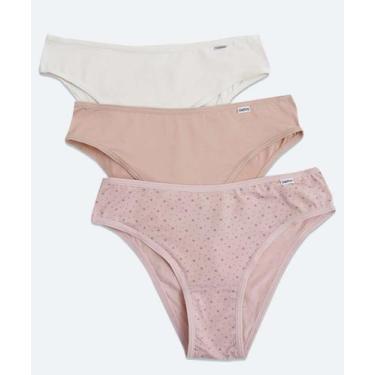 Imagem de Kit 3 Calcinhas Biquíni DelRio-50566, Rosa, M