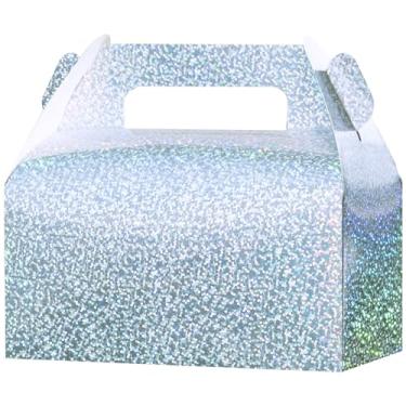 Imagem de UnicoPak Pacote com 10 caixas de lembrancinhas de festa de lantejoulas com glitter para doces e biscoitos para festa de aniversário, 15 x 9 x 10 cm