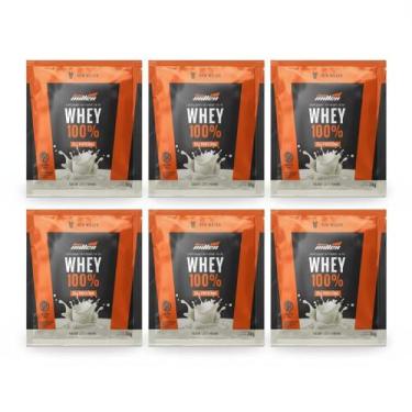 Imagem de Kit 6 whey protein 100% 21g proteina leche ninõ sache - NEW MILLEN