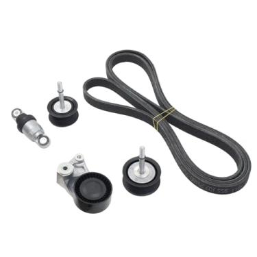 Imagem de McrGinly Correia de transmissão serpentina com tensor e polia intermediária para Porsche Cayenne Panamera