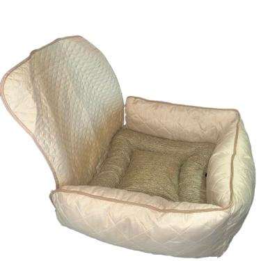 Imagem de Kit 2 Peças Protetor de Banco e Colchonete Veicular Toddy Pequeno 60cm x 55cm Liso (Avelã)