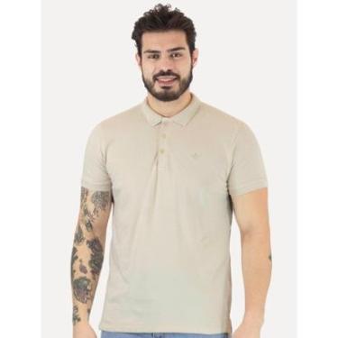 Imagem de Polo Dudalina Piquet Essentials Cotton Basica Modal Cáqui Claro-Masculino