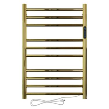 Imagem de Toalheiro Termico Redondo Dourado Polido Timer Direito