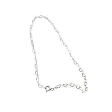 Imagem de Tornozeleira Elo de Corações Prata 925