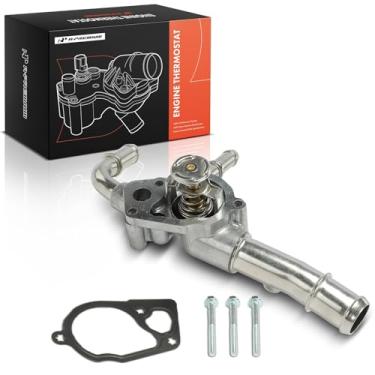 Imagem de A-Premium Carcaça do termostato de refrigeração compatível com Chevry Equinox, Impala, Malibu & Terrain & Cadillac SRX, XTS e Pontiac G6, Torrent & Saturn & Buick LaCrosse, com termostato, 12638836,