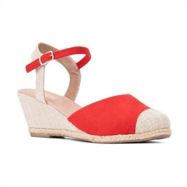 Imagem de Sandália Feminina Anabela Fechada Estilo Palha-Feminino