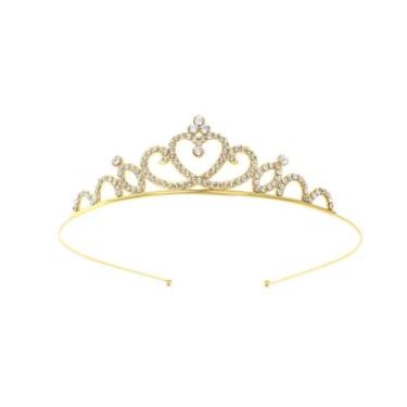 Imagem de Coroa Tiara Princesa Stras Debutante Daminha Casamento Aço F - Baby Pl
