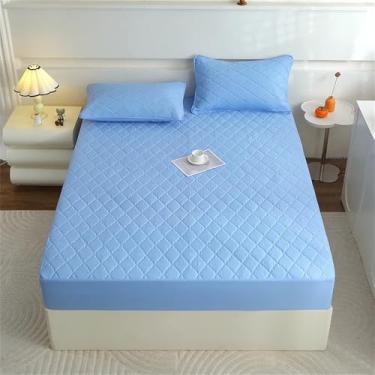 Imagem de Capa de colchão acolchoada grossa de veludo, quente e macia, tamanho Queen/King, sem fronha, 2, 120x200cm, 1 peça