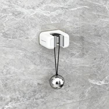 Imagem de Suporte de vassoura de esfregão à prova d'água, adesivo forte, sem broca, clipes de armazenamento para ferramentas de limpeza de banheiro, utensílios de cozinha