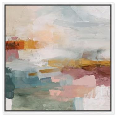 Imagem de Impressão em tela Blended Shores III Sunset Wall Art por Art Remedy, moldura branca, 76 x 76 cm