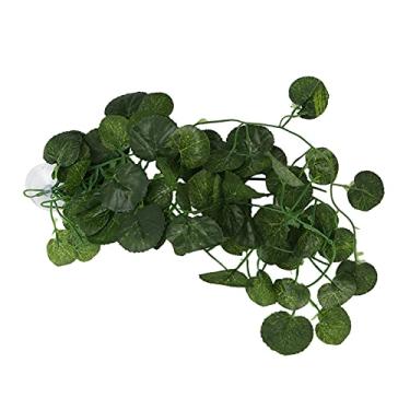 Imagem de Generic Videira Falsa de Floresta Tropical de Répteis para Caixa de Animais de Estimação de Escalada, Paisagismo de Vime de Simulação Realista para Decoração de Répteis, Planta Suspensa de 2 a 2,5
