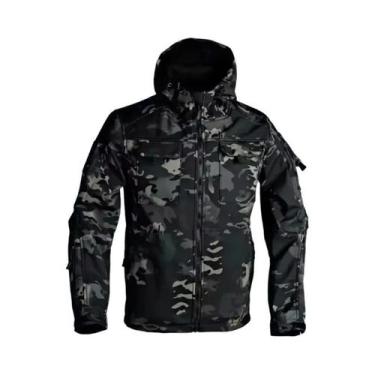 Imagem de Jaqueta Tática Masculina Impermeável E À Prova De Vento Com Capuz Para