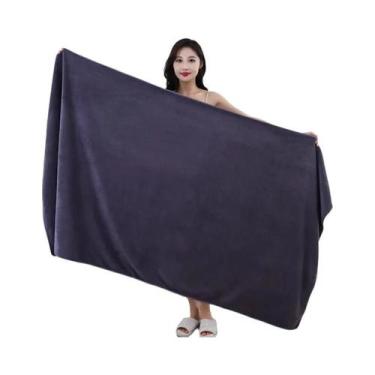 Imagem de Toalha De Banho Grande E Grossa De Microfibra Super Absorvente De Seca