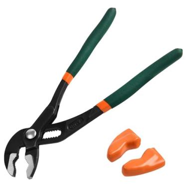 Imagem de Alicate de bomba de água de 25,4 cm, alicate de junta de ranhura de ajuste rápido com botão de pressão, lingueta de mandíbula em V e alicate de trava de encanamento para reparo doméstico, encanamento