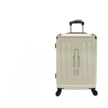 Imagem de Mala de Viagem com Rodinhas 360° Rígida com Cadeado – Tamanhos PP a G – Bagagem Resistente para Viagem(BRANCO (G) - 323)