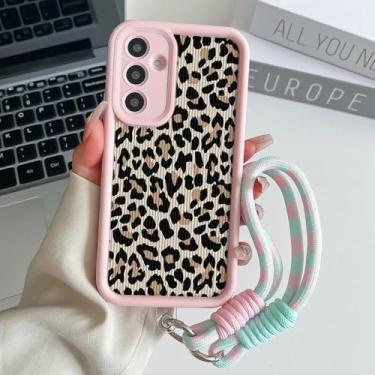 Imagem de Capa com cordão para Samsung A54 34 24 14 55 35 25 73 53 33 23 71 51 31 21 72 52 32 22 13 12, capa macia para celular, J24, rosa, SS, para A23