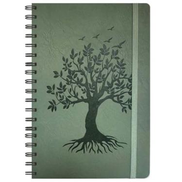 Imagem de ZXHQ Livro de senhas com abas alfabéticas coloridas, 21,6 cm x 14 cm Guardador de senha espiral e organizador de login na Internet para idosos, casa e escritório, papel grosso 120 GSM, verde sálvia