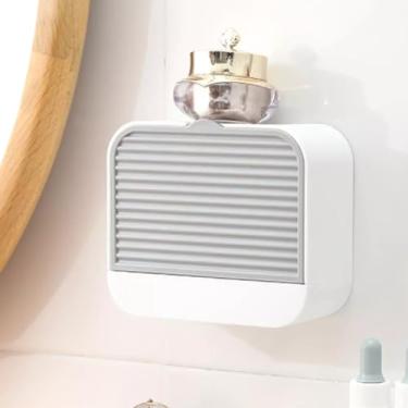 Imagem de Suporte Porta Sabonete Parede Banheiro Saboneteira Adesivo (Cinza)