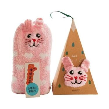 Imagem de Meias De Natal Térmicas Femininas De Veludo Macio E Quente, Meias Gros