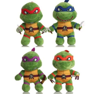 Imagem de Brinquedo de boneca de pelúcia Green Ninja Turtle, 25 cm, macio, pacot