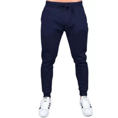 Imagem de Calça Moletom Masculina Jogger Treino Ou Casual - LGAMN, Preto, PP/35,