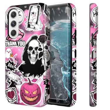 Imagem de Qindaiwen Capa de telefone Ghostface para Samsung Galaxy A16 5G – Capa robusta de camada dupla com protetor de tela: grau militar, à prova de choque, funciona com carregamento magnético sem fio