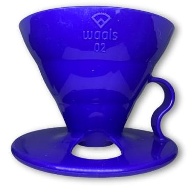 Imagem de Suporte para Filtro de café V60 02, Coador De Café V60 02, Tamanho 02, Porta Filtro De Acrílico, Para Café Especial Coado E Pour Over, Extração Uniforme E Sabor Puro (Azul/Roxo)