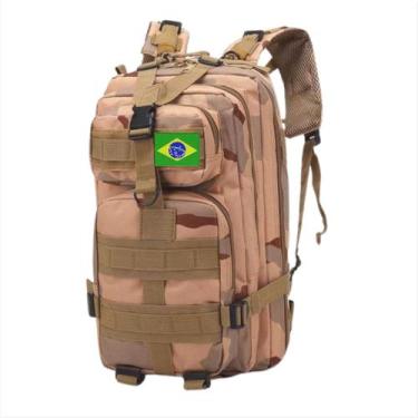 Imagem de Mochila Tática Militar Impermeável Reforçada 30l camping + patch do br