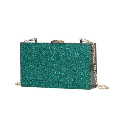 Imagem de KAPPDE Bolsas femininas de acrílico para festa e banquete, bolsas de ombro para telefone, Verde, One Size