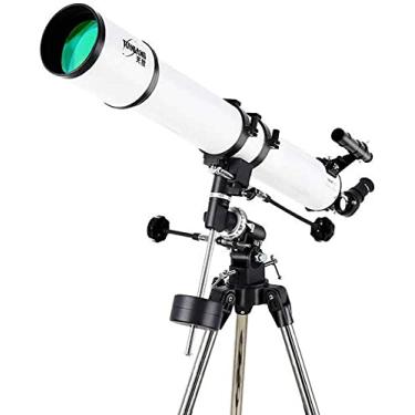 Imagem de pcagfaajmh Telescópio astronômico refletivo monocular óptico ereto de 45° com tripé para ajuste de 360°