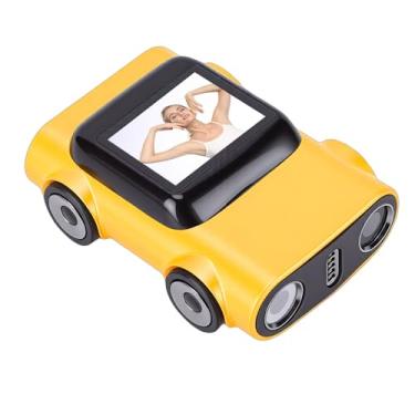 Imagem de Diydeg Câmera de Ação de Polegar, Câmera de Polegar 2K HD Portátil Retro Chaveiro Digital Foco Automático 130 Lente Grande Angular Gravador de Vídeo Corporal para (Amarela)