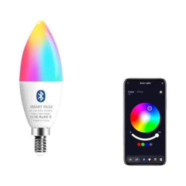 Imagem de Lâmpada LED Inteligente E14 Controle Pelo APP Tuya Bluetooth WiFi RGB 