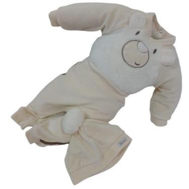 Imagem de Conjunto Body Calça Touca Plush Bebê Menino Paraiso Rf 13032-Masculino