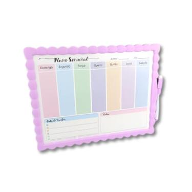 Imagem de Planner Semanal Reutilizável para Parede – Cores Sortidas, Organização Visual, Design Minimalista e Planejamento Diário com Estilo e Leveza