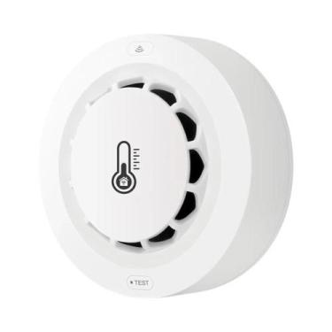 Imagem de Sensor De Temperatura E Umidade WiFi, Detector De Fumaça, Alarme Tuya 