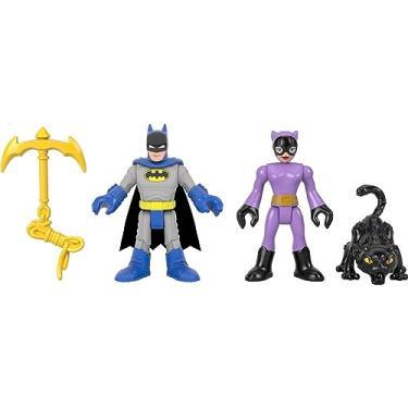 Imagem de Fisher-Price Conjunto De Bonecos Imaginext Dc Super Friends Batman E Mulher-Gato Para Crianças Em Idade Pré-Escolar 3 A 8 Anos