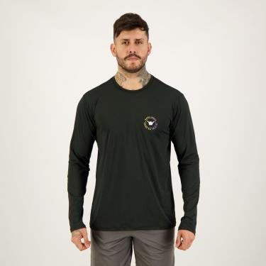 Imagem de Camiseta Hang Loose Surf Manga Longa Proteção UV 50 Preta-Masculino