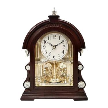 Imagem de Relógio de mesa moderno, leve, luxuoso, silencioso, relógio de mesa, casa, sala de estar, quarto, artesanato, relógio de mesa, retrô, para casa, escritório, mesa (A)