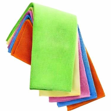 Imagem de TOALHA DE LIMPEZA MULTIUSO MICROFIBRA 30x30CM – KIT COM 5 UNIDADES PARA CASA CARROS MÓVEIS ELETRÔNICOS E MUITO MAIS