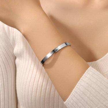 Imagem de Pulseiras femininas de aço inoxidável modernas para ansiedade, pulseira de prata inspiradora, mantra delicado, hipoalergênico, presentes de aniversário personalizados, joias de verão à prova d'água