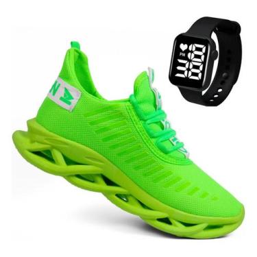 Imagem de Kit Tenis Masculino Para Esportes Corrida Treino + Relogio - Oldsen, T