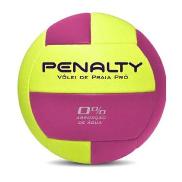 Imagem de Bola Vôlei de Praia Penalty PRO X - Verde e rosa, Amarelo
