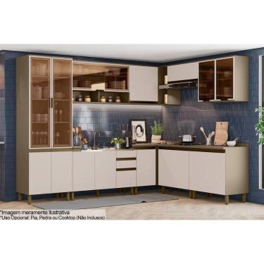 Imagem de Cozinha Modulada Henn Connect Henn 12 Peças C6P08 Duna/Cristal