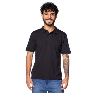 Imagem de Camiseta Polo Masculina John Sailor Básica Preto, Preto, P