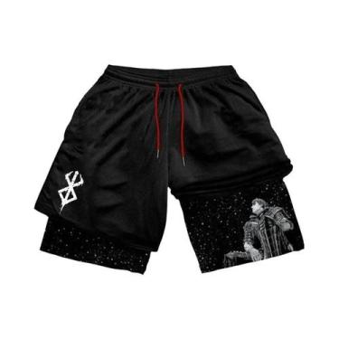 Imagem de Shorts Masculinos De Corrida Com Secagem Rápida E Bolsos, 2 Em 1, Para