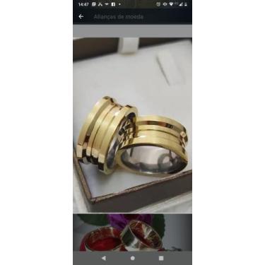 Imagem de Aliança Carrel 10mm com forro de aço o par - Hc bangu 