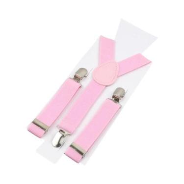 Imagem de Suspensórios Ajustáveis De Couro Elástico Em Cores Sólidas Para Crianç