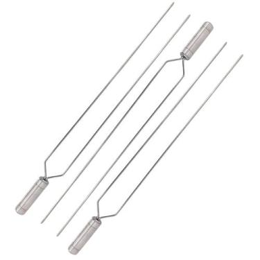 Imagem de 3x Espeto Duplo Aço Inox Lâmina 60cm, Espetos Churrasco - LAURINDOS CH