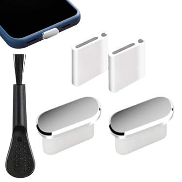 Imagem de Capa de porta de carregamento, de celular portátil de 2 peças - capa de porta de carregador à prova de poeira para celular, tablet, uso diário, ao ar livre, deslocamento para casa, trabalho