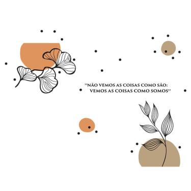 Imagem de Adesivo Parede Boho Floral Minimalista Frase Vemos 2x1,5m Colorido